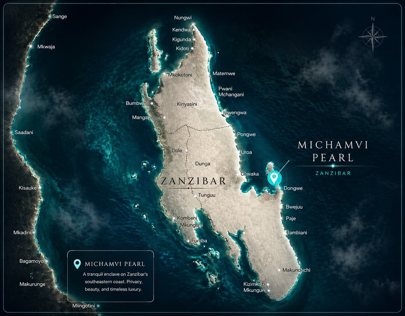 Michamvi Pearl Location Map